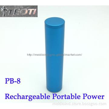 Color blue aluminum housing portable power USB PB-8